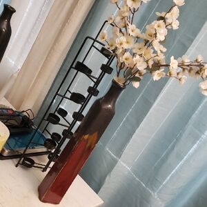 Tall Red and Black Vase